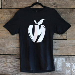 Vander Mill logo t-shirt front, black, hanging